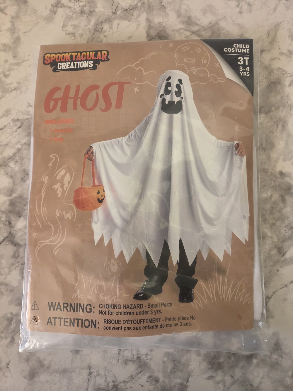 Spooktacular Creations White Crying Ghost Costume for Kids (3T)